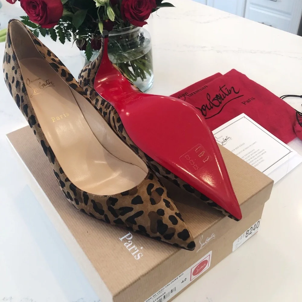 SOLD Christian Louboutin Clare Leopard Pumps Size 42 - Picture 2 of 6